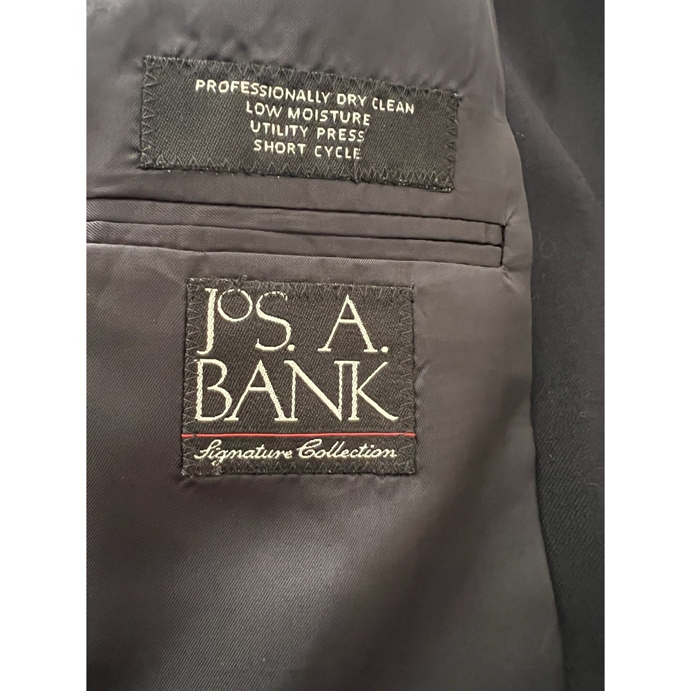 Jos. A. Bank Signature Collection Navy Blue Wool Blazer Gold Buttons‎ 42 Long